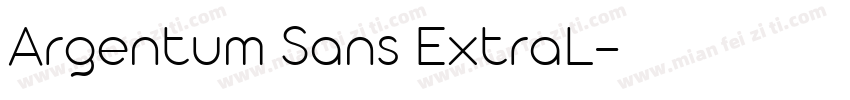 Argentum Sans ExtraL字体转换
